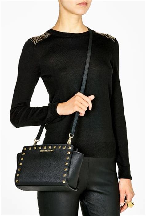 michael michael kors selma medium messenger bag|michael kors selma medium black.